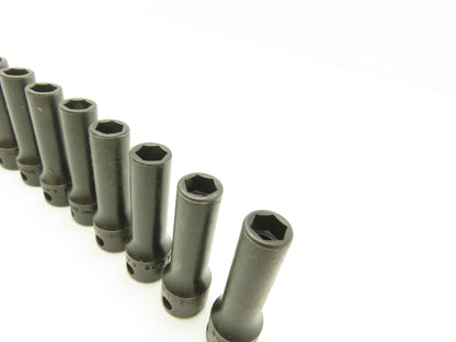 Williams 12M-608 IMP 3/8" Drive 8MM 6 Point Impact Socket Deep 2-1/8"L Lot of 11