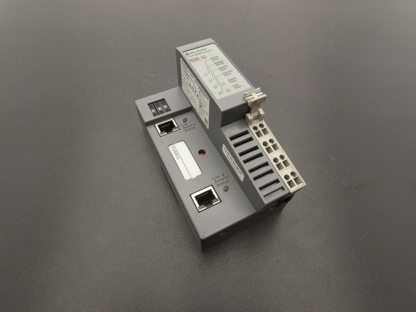 Allen Bradley 1734-AENTR Ethernet Adapter Dual Port Series B Point I/O FW 5.012