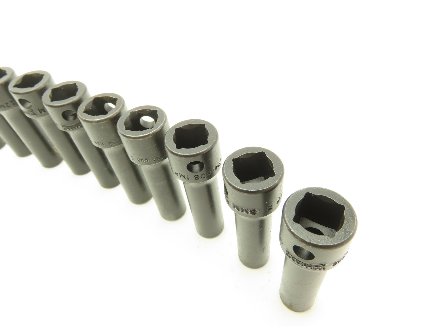 Williams 12M-608 IMP 3/8" Drive 8MM 6 Point Impact Socket Deep 2-1/8"L Lot of 10