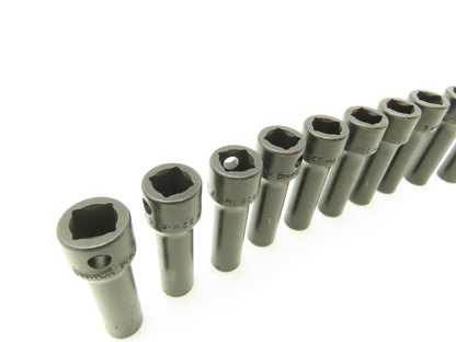 Williams 12M-608 IMP 3/8" Drive 8MM 6 Point Impact Socket Deep 2-1/8"L Lot of 10