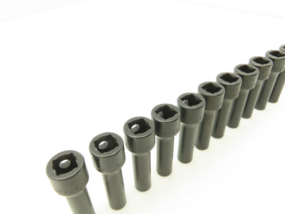 Williams 12M-607 IMP 3/8" Drive 7MM 6 Point Impact Socket Deep 2-1/8"L Lot of 11
