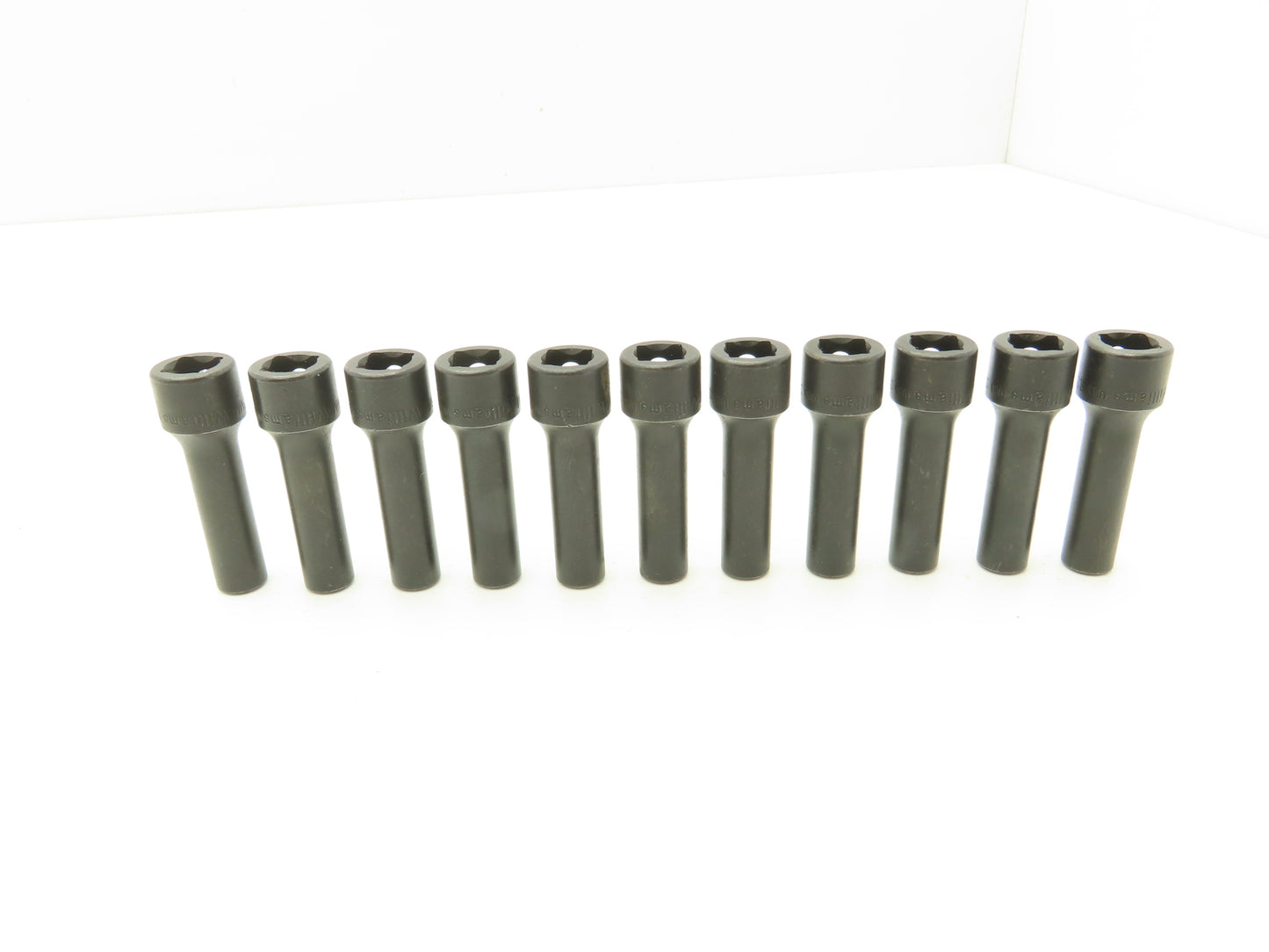 Williams 12M-607 IMP 3/8" Drive 7MM 6 Point Impact Socket Deep 2-1/8"L Lot of 11
