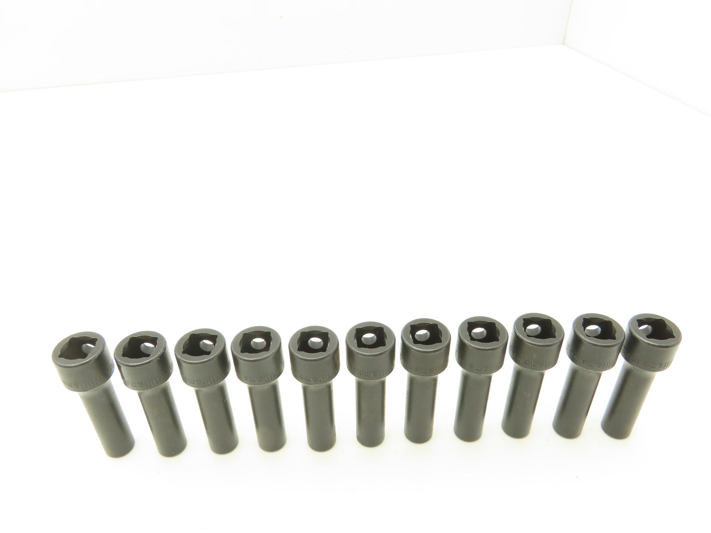 Williams 12M-607 IMP 3/8" Drive 7MM 6 Point Impact Socket Deep 2-1/8"L Lot of 11