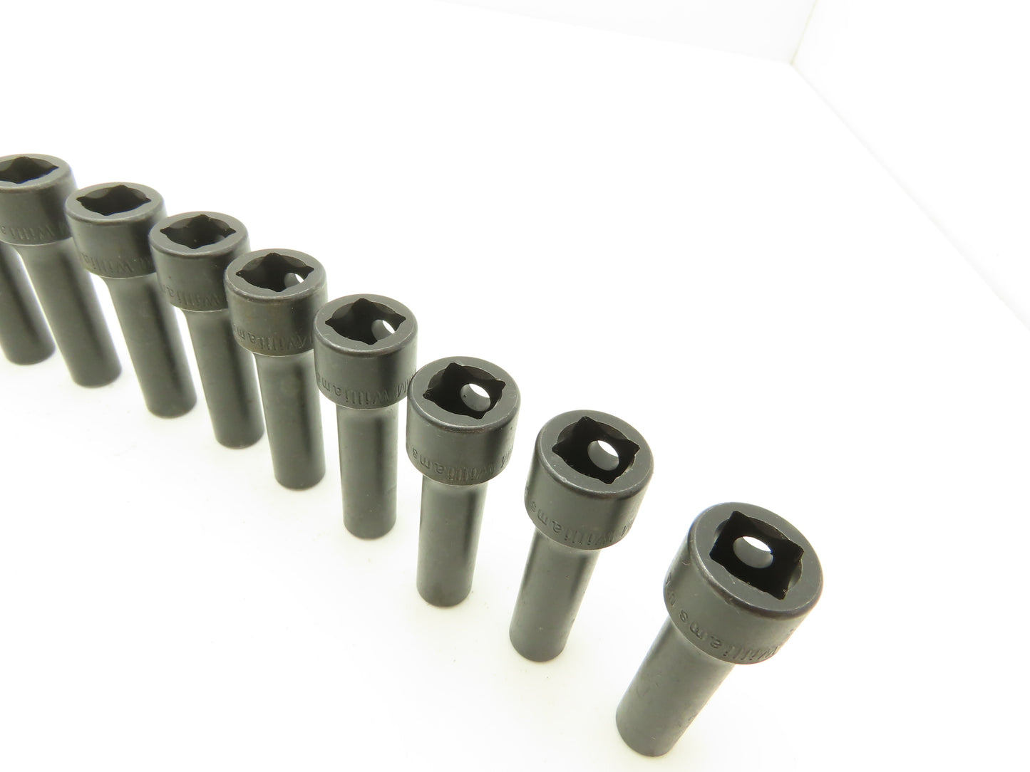 Williams 12M-607 IMP 3/8" Drive 7MM 6 Point Impact Socket Deep 2-1/8"L Lot of 12