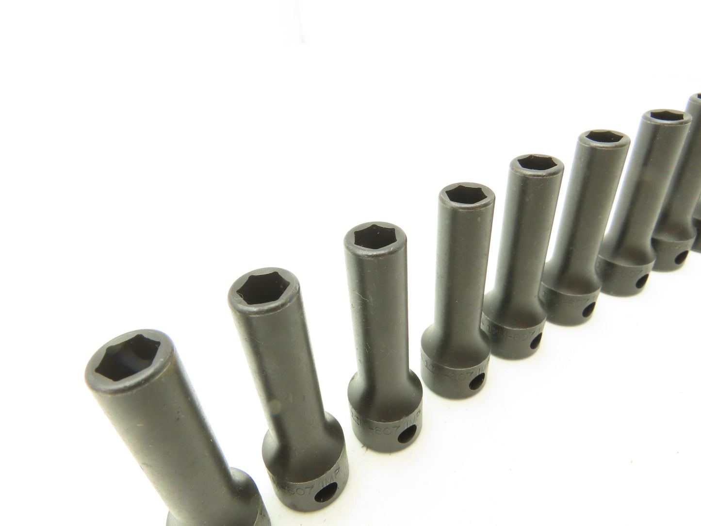 Williams 12M-607 IMP 3/8" Drive 7MM 6 Point Impact Socket Deep 2-1/8"L Lot of 12