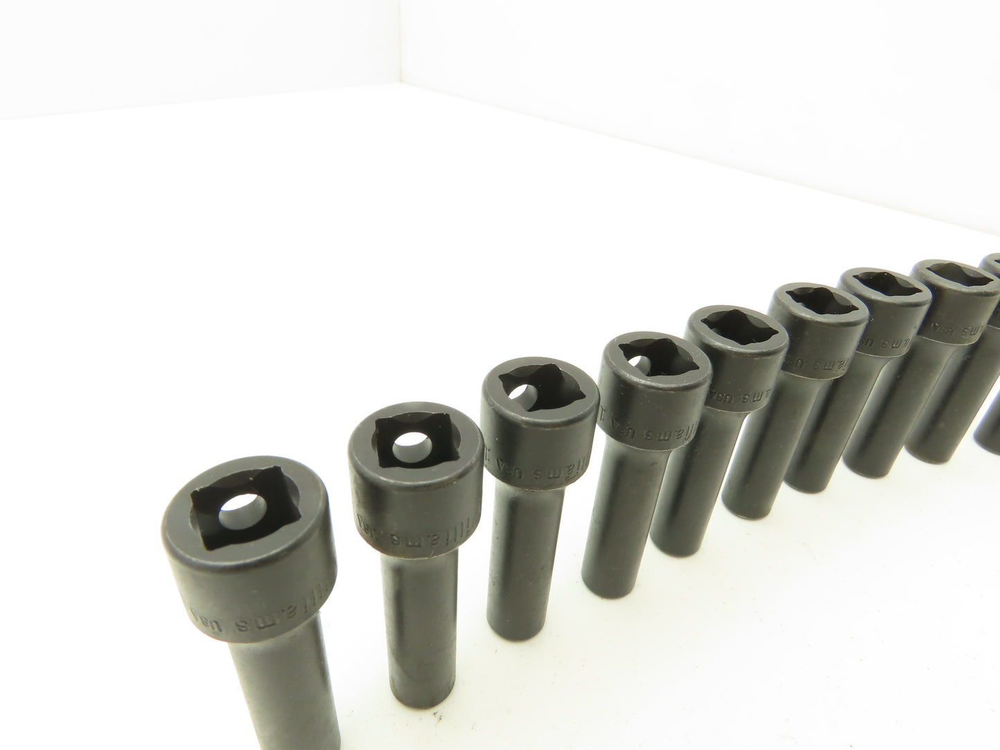 Williams 12M-607 IMP 3/8" Drive 7MM 6 Point Impact Socket Deep 2-1/8"L Lot of 12