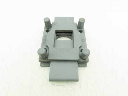 Steel Hopper Feed Bin Manual Slide Gate 3"Opening 6-1/4"x7" Flange Gray