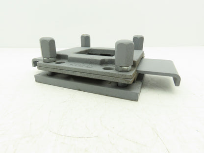 Steel Hopper Feed Bin Manual Slide Gate 3"Opening 6-1/4"x7" Flange Gray