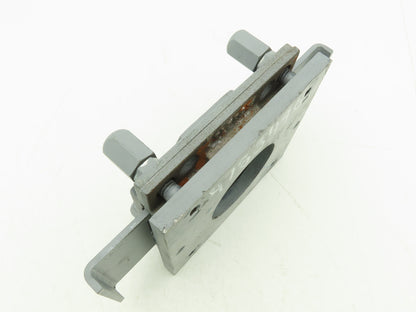 Steel Hopper Feed Bin Manual Slide Gate 3"Opening 6-1/4"x7" Flange Gray