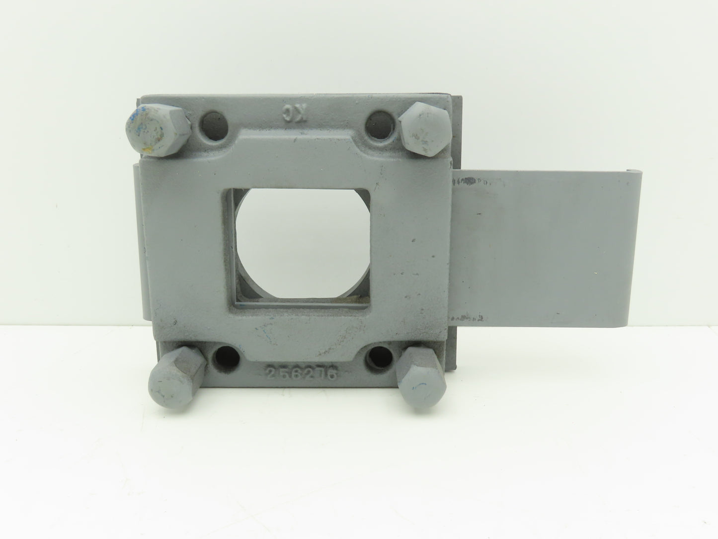 Steel Hopper Feed Bin Manual Slide Gate 3"Opening 6-1/4"x7" Flange Gray