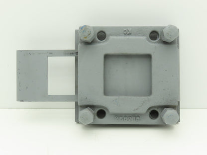 Steel Hopper Feed Bin Manual Slide Gate 3"Opening 6-1/4"x7" Flange Gray