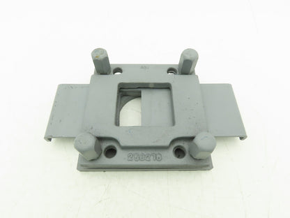 Steel Hopper Feed Bin Manual Slide Gate 3"Opening 6-1/4"x7" Flange Gray