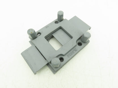 Steel Hopper Feed Bin Manual Slide Gate 3"Opening 6-1/4"x7" Flange Gray