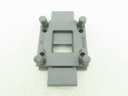Steel Hopper Feed Bin Manual Slide Gate 3"Opening 6-1/4"x7" Flange Gray
