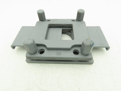 Steel Hopper Feed Bin Manual Slide Gate 3"Opening 6-1/4"x7" Flange Gray