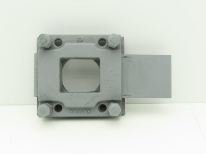 Steel Hopper Feed Bin Manual Slide Gate 3"Opening 6-1/4"x7" Flange Gray
