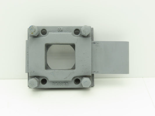 Steel Hopper Feed Bin Manual Slide Gate 3"Opening 6-1/4"x7" Flange Gray