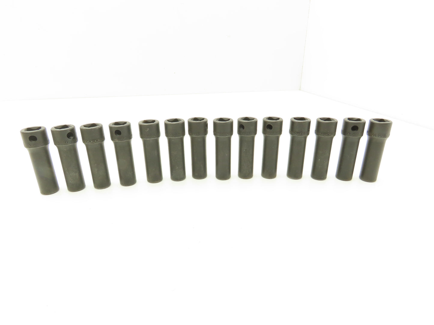 Williams 12M-609 IMP 3/8" Drive 9MM 6 Point Impact Socket Deep 2-1/8"L Lot of 14