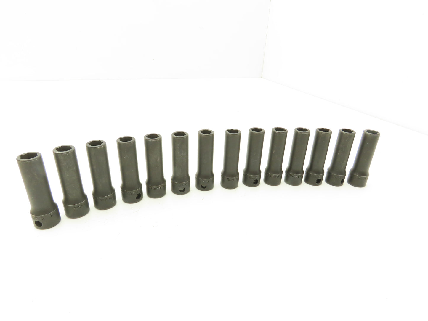 Williams 12M-609 IMP 3/8" Drive 9MM 6 Point Impact Socket Deep 2-1/8"L Lot of 14