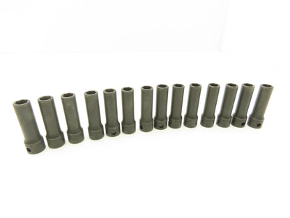 Williams 12M-609 IMP 3/8" Drive 9MM 6 Point Impact Socket Deep 2-1/8"L Lot of 14