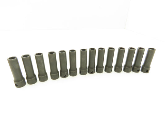 Williams 12M-609 IMP 3/8" Drive 9MM 6 Point Impact Socket Deep 2-1/8"L Lot of 14