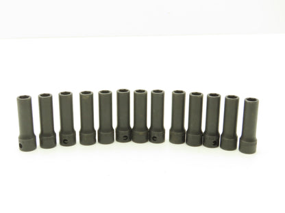 Williams 12M-609 IMP 3/8" Drive 9MM 6 Point Impact Socket Deep 2-1/8"L Lot of 13