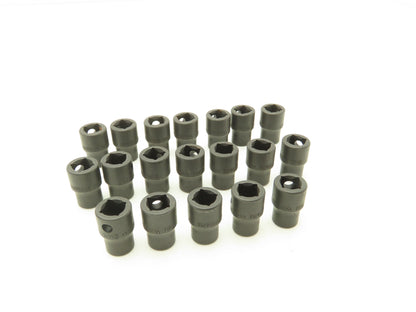 Williams 2M-609 IMP 3/8" Drive 9MM 6 Point Impact Socket Shallow Lot of 19