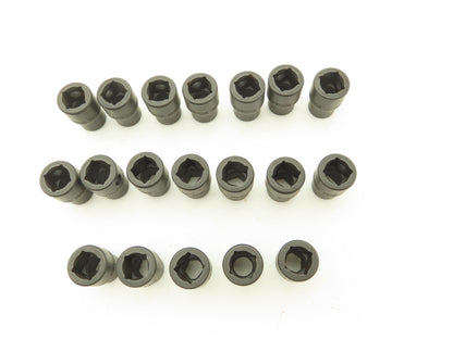 Williams 2M-609 IMP 3/8" Drive 9MM 6 Point Impact Socket Shallow Lot of 19