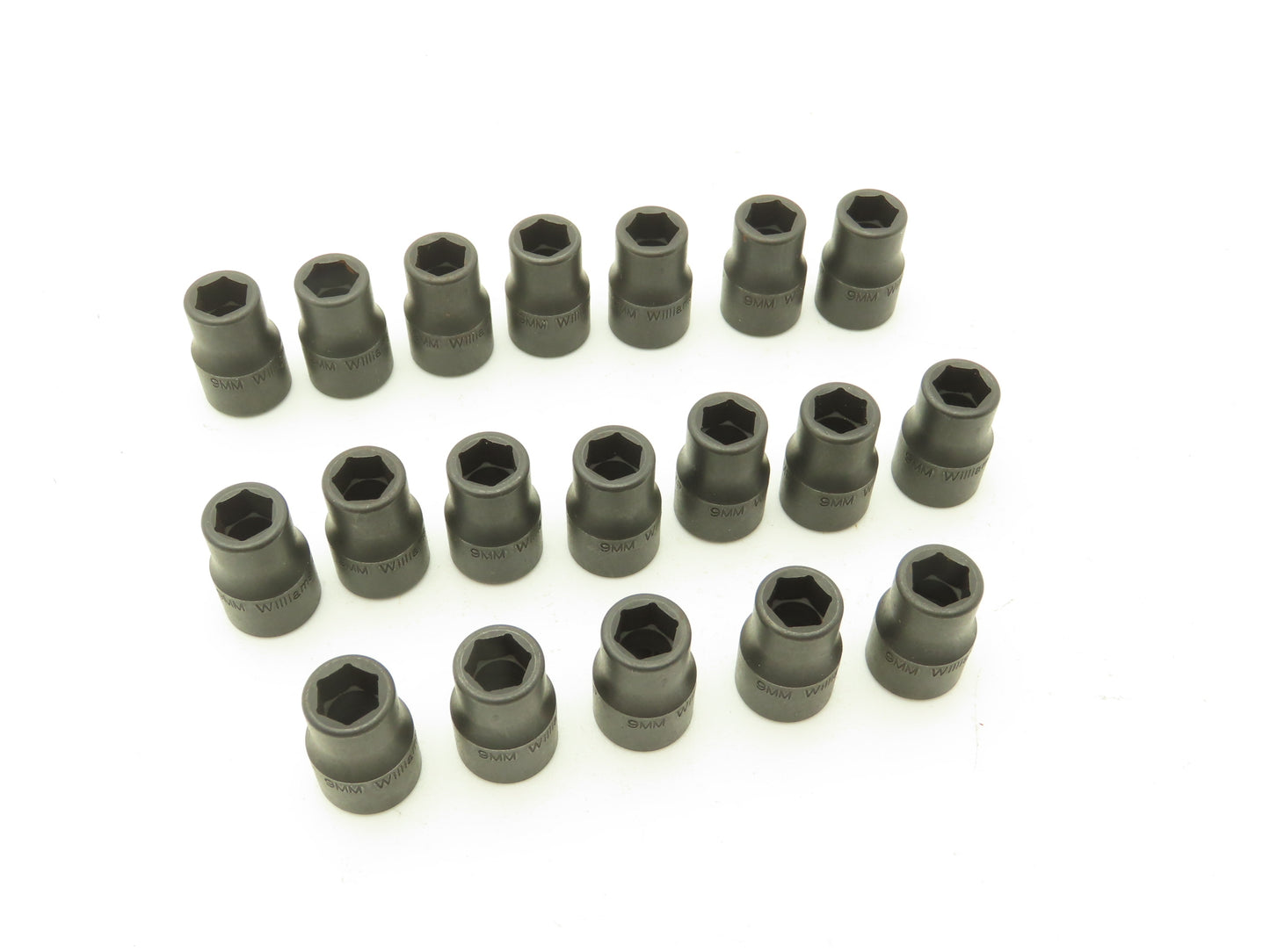Williams 2M-609 IMP 3/8" Drive 9MM 6 Point Impact Socket Shallow Lot of 19