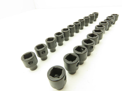Williams 2M-607 IMP 3/8" Drive 7MM 6 Point Impact Socket Shallow Lot of 22