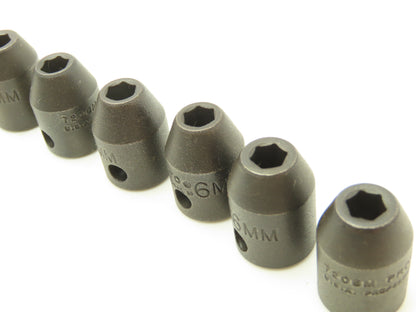 Williams 7206M 3/8" Drive 6MM 6 Point Impact Socket Shallow 1" OAL Lot of 10