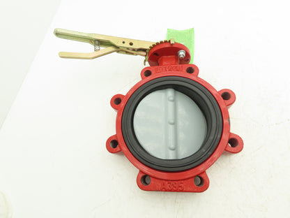 Ultraflo 06422170F570 Butterfly Valve 6" DI Body Buna Seat Nylon/DI Disc