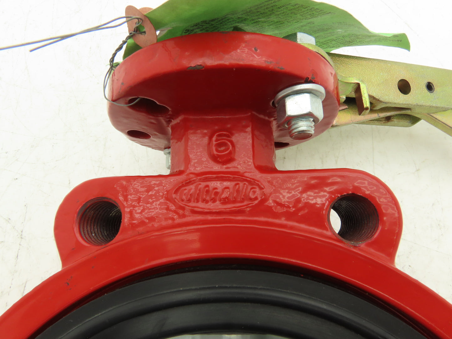 Ultraflo 06422170F570 Butterfly Valve 6" DI Body Buna Seat Nylon/DI Disc