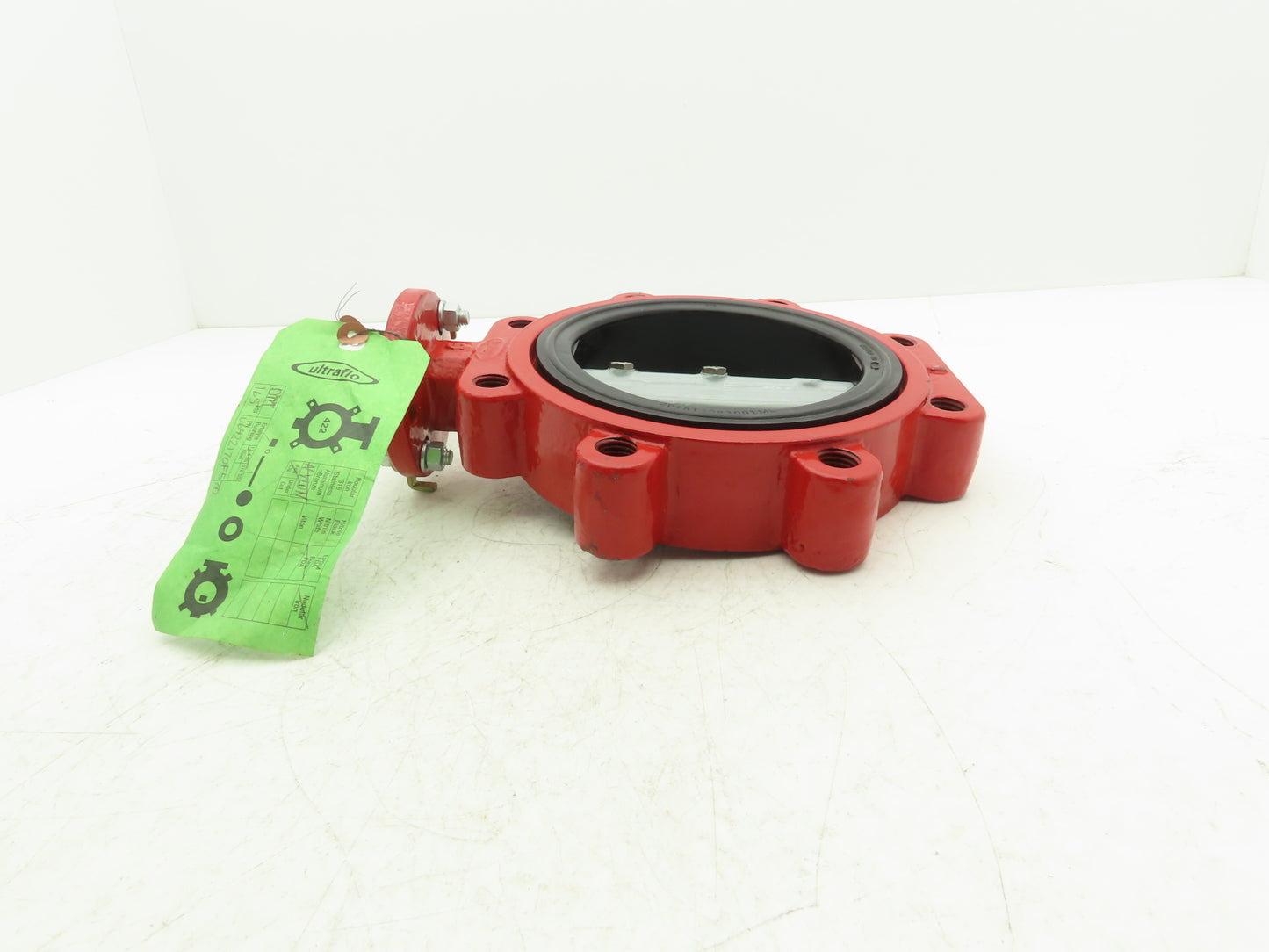 Ultraflo 06422170F570 Butterfly Valve 6" DI Body Buna Seat Nylon/DI Disc