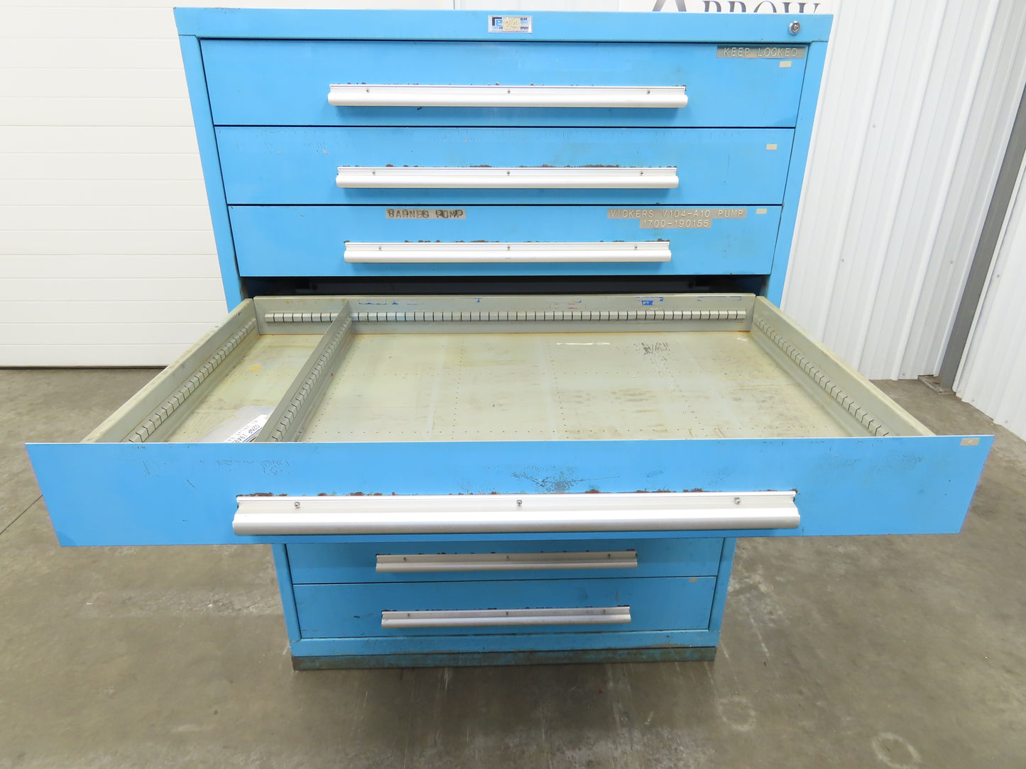 Nu-Era Modular Tool Storage Cabinet 9 Drawer 45x28x61" Stanley Vidmar Lista