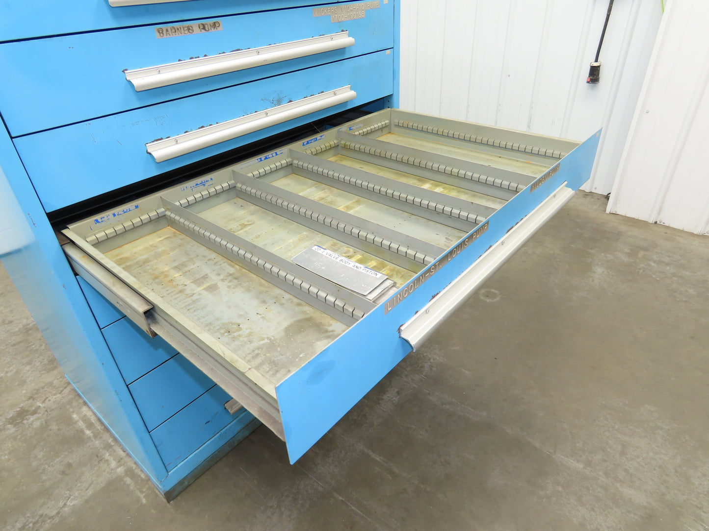 Nu-Era Modular Tool Storage Cabinet 9 Drawer 45x28x61" Stanley Vidmar Lista