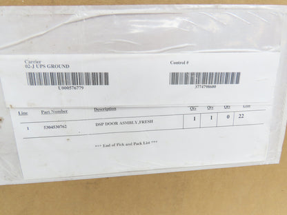 5304530762 Electrolux Left Refrigerator Door Black Stainless Ice Dispenser