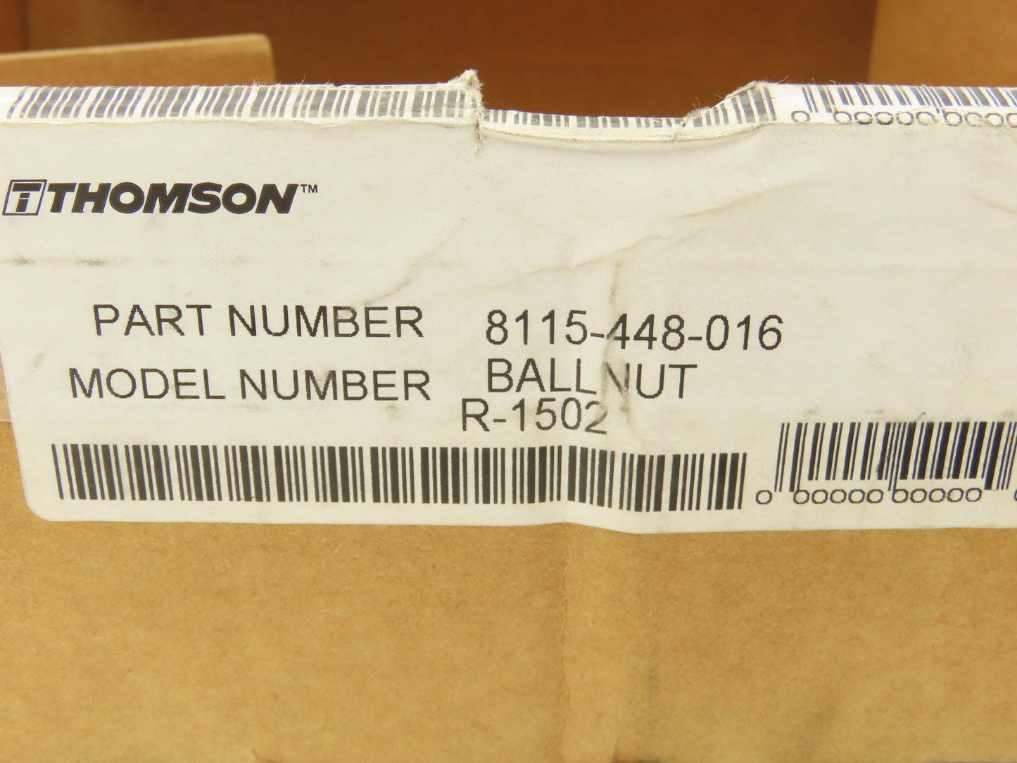 Thomson 8115-448-016 Ball Screw Nut 1.5"x 0.5" Right Hand Thread R-1502