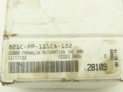 Mac 821C-PP-111CA-152 Double Solenoid Valve 5/2-Way 150psi 1/4"npt 120V
