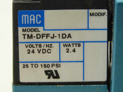 Mac 82A-EC-000-TM-DFFP-1DA Pneumatic Solenoid Valve 4/3 150psi 24VDC