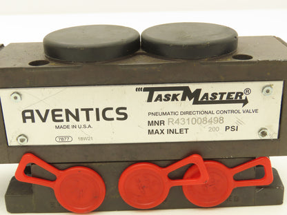 Aventics R431008498 TaskMaster Pneumatic Directional Valve 3-Pos Lever 200psi