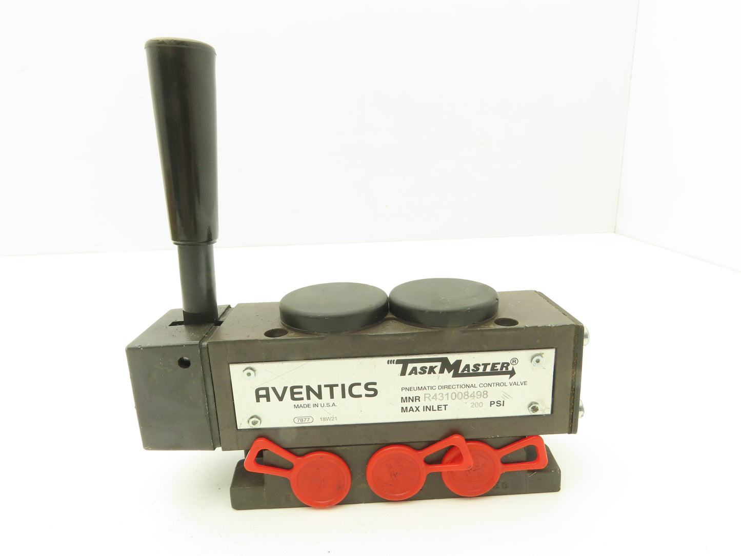 Aventics R431008498 TaskMaster Pneumatic Directional Valve 3-Pos Lever 200psi