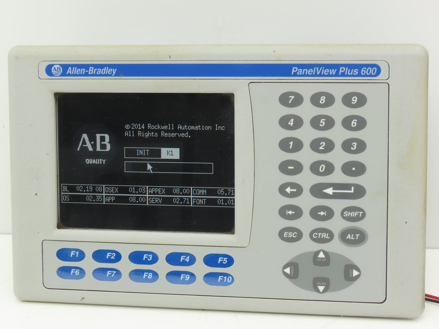 Allen Bradley 2711P-K6M20D8 HMI PanelView Plus 600 Screen Push Button Series A