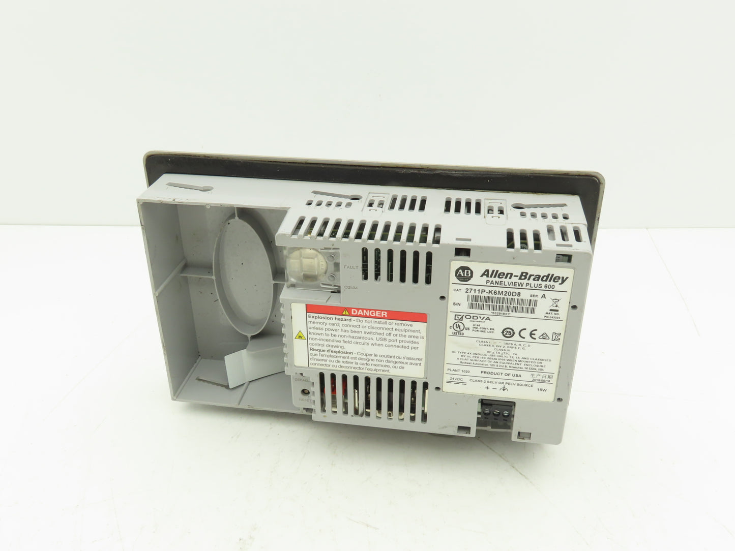 Allen Bradley 2711P-K6M20D8 HMI PanelView Plus 600 Screen Push Button Series A