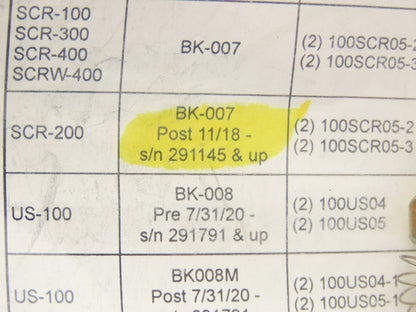 Vibco BK-007 SCR-200 Industrial Vibrator Carbon Brush Kit H610