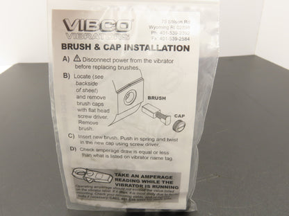 Vibco BK-007 SCR-100/300/400 Industrial Vibrator Carbon Brush Kit