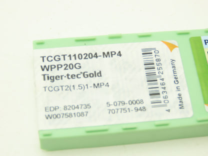 Walter TCGT110204-MP4 WPP20G Turning Insert Carbide Positive Triangle Lot of 10