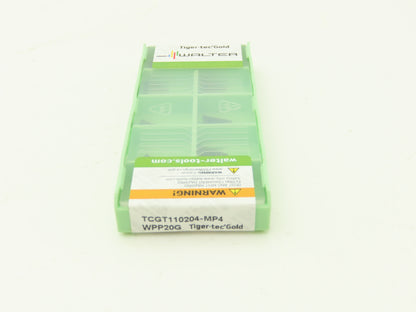 Walter TCGT110204-MP4 WPP20G Turning Insert Carbide Positive Triangle Lot of 10