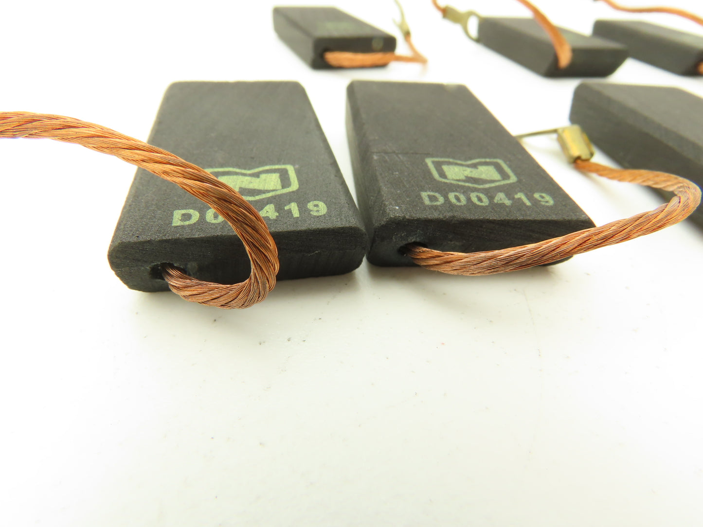 National D00419 DC Motor Carbon Brush 3/8"x 1"x 2" Lot of 8