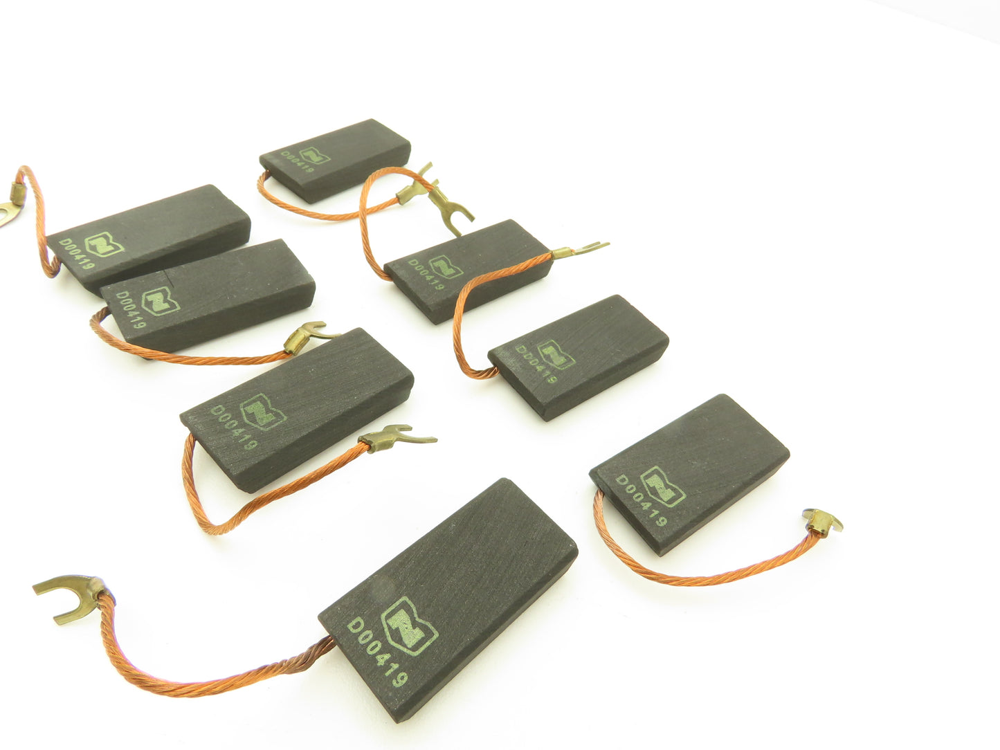 National D00419 DC Motor Carbon Brush 3/8"x 1"x 2" Lot of 8